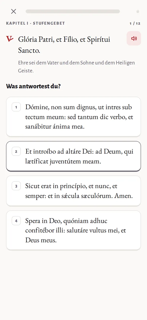 Üben: Was antwortest du dem Priester?