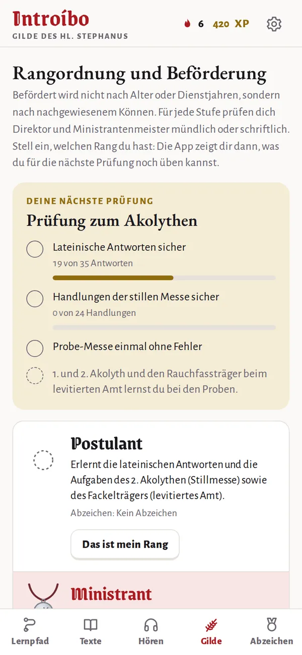 Rangordnung: was du für die nächste Prüfung noch üben musst
